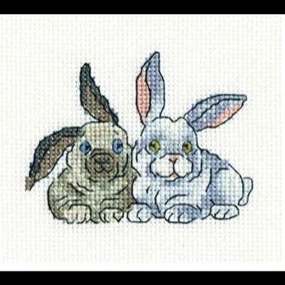 Borduurblad productfoto Borduurpakketje Mini-Dierenreeks 2. Brer Rabbits