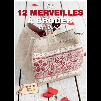 Borduurblad productfoto Borduurboek Les 12 Merveilles a' broder de Marie