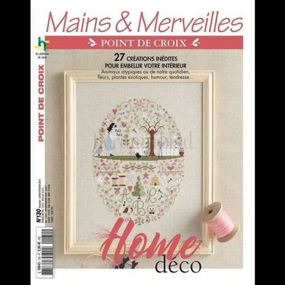 Borduurblad productfoto Tijdschrift Mains & Merveilles 'Home deco' nr. 130