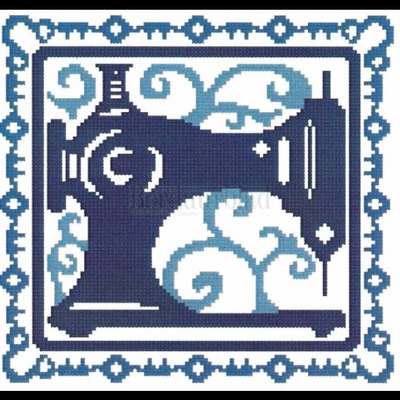 Borduurblad productfoto Sewing Blocks: Sewing Machine- patroon