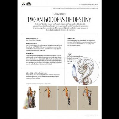 Borduurblad productfoto Patroon Pagan Goddess of Destiny