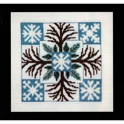 Borduurblad productfoto Monthly Squares december - patroon