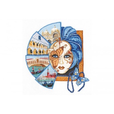 Borduurblad productfoto Borduurpakket Andriana ‘Venetian Mask’ 2