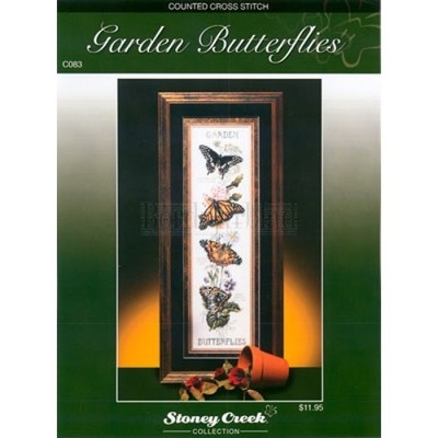 Borduurblad productfoto Borduurpakket Stoney Creek Collection - Garden Butterflies