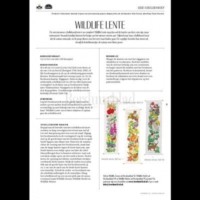 Borduurblad productfoto Patroon Wildlife Lente 2