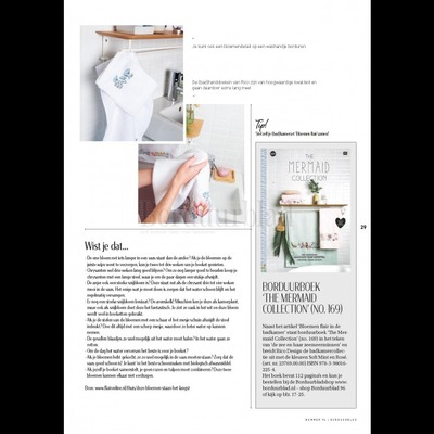Borduurblad productfoto Patroon Bloemen flair in de badkamer