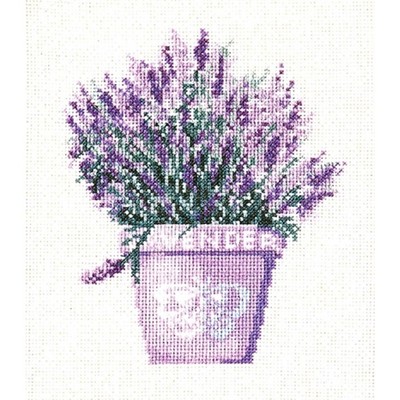 Borduurblad productfoto Borduurpakket DMC - Lavender