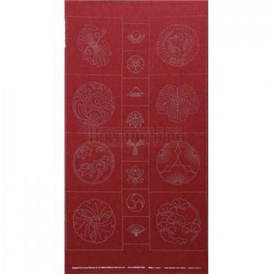 Borduurblad productfoto Japans borduurpaneel Tsumugi – Rood