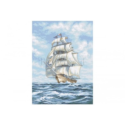 Borduurblad productfoto Borduurpakket LUCA-S ‘Ship’