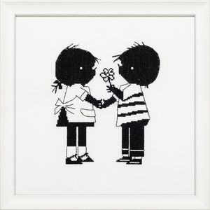Borduurblad productfoto Borduurpakket Pako ‘Jip & Janneke’