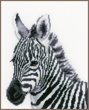 Borduurblad productfoto Borduurpakket Vervaco ‘Zebra’
