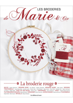Borduurblad productfoto Boek 'La broderie rouge' - Marie Suarez 2
