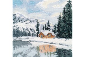 Borduurblad productfoto Borduurpakket Alisa ‘Lake Louise’