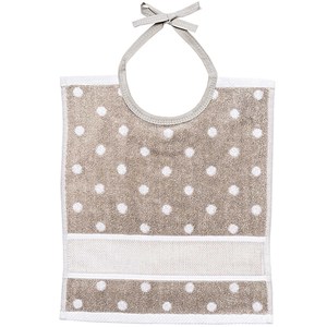 Borduurblad productfoto Rico Design Slabbetje - beige polkadot