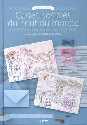 Borduurblad productfoto Boek Traditioneel borduren Cartes postales du bout du monde