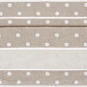 Borduurblad productfoto Rico Design Handdoek - beige polkadot