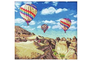 Borduurblad productfoto Borduurpakket Luca-S ‘Balloons over Grand Canyon’