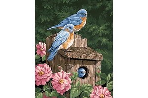 Borduurblad productfoto Diamond painting kit Wizardi ‘Nest’