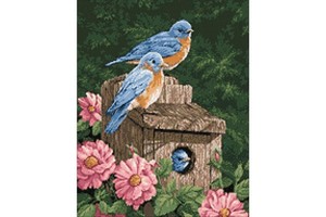 Borduurblad productfoto Diamond painting kit Wizardi ‘Nest’ 2