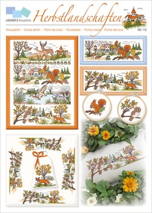 Borduurblad productfoto Lindner Kreuzstiche Leaflet 'Herbstlandschaften 112'