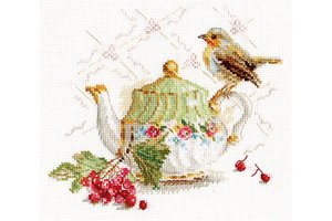 Borduurblad productfoto Borduurpakket Alisa ‘Tea guest’