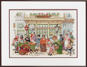 Borduurblad productfoto Borduurpakket Pako ‘Klassiek straattoneel à la Anton Pieck’