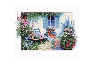 Borduurblad productfoto Borduurpakket Luca-S ‘Flower Garden’