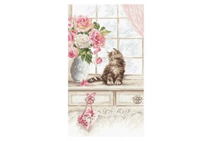 Borduurblad productfoto Borduurpakket Leti Stitch ‘Kitten’