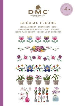 Borduurblad productfoto DMC miniboek Spécial Fleurs - Bloemen