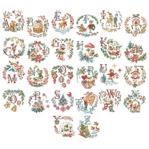 Borduurblad productfoto Patroon Les Brodeuses Parisiennes 'Christmas Alphabet' 2