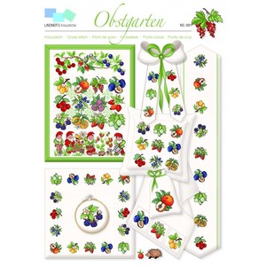 Borduurblad productfoto Lindner Kreuzstiche Leaflet 'Obstgarten 091' 2