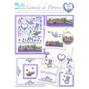 Borduurblad productfoto Lindner Kreuzstiche Leaflet 'Lavande de Provence 080' 2