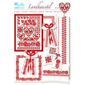 Borduurblad productfoto Lindner Kreuzstiche Leaflet 'Landhausstil 062' 2