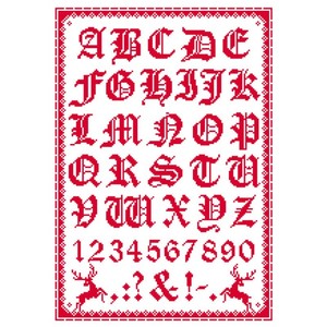 Borduurblad productfoto Lindner Kreuzstiche Leaflet 'Folklore Alphabet 009'