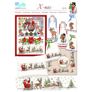 Borduurblad productfoto Lindner’s Kreuzstiche Leaflet 'X-mas 072' 2