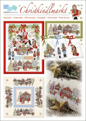 Borduurblad productfoto Lindner Kreuzstiche Leaflet 'Christkindlmarkt 135'