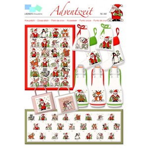 Borduurblad productfoto Lindner Kreuzstiche Leaflet 'Adventszeit 082' 2