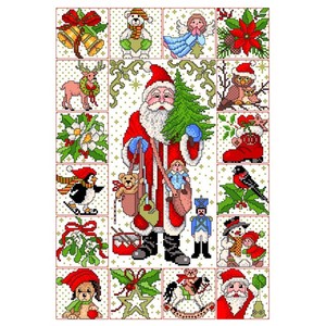 Borduurblad productfoto Lindner Kreuzstiche Leaflet 'Adventskalender 104'