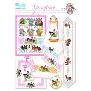 Borduurblad productfoto Lindner Kreuzstiche Leaflet 'Springtime 096' 2