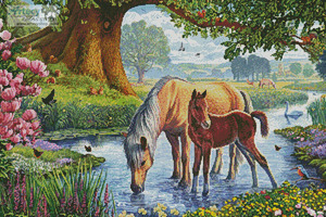 Borduurblad productfoto Patroon Artecy 'Fell Ponies'