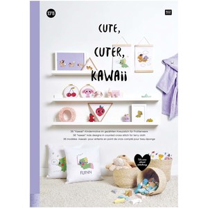Borduurblad productfoto Boek Rico Design Cute, Cuter, Kawaii 175