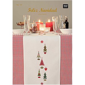 Borduurblad productfoto Boek Rico Design Feliz Navidad 141