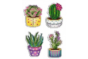 Borduurblad productfoto Borduurpakket MP Studia magneetset ‘Cactuses’