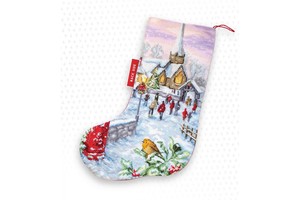 Borduurblad productfoto Borduurpakket Luca-S 'Christmas Stocking'