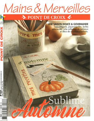 Borduurblad productfoto Magazine 'Mains et Merveilles Point de Croix N°133' 2