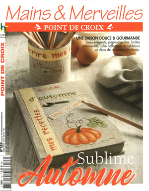 Borduurblad productfoto Magazine 'Mains et Merveilles Point de Croix N°133'