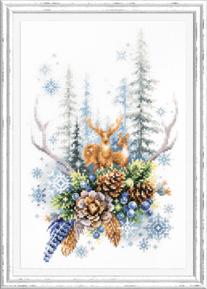 Borduurblad productfoto Borduurpakket Magic Needle ‘Winter Forest Spirit’ 2