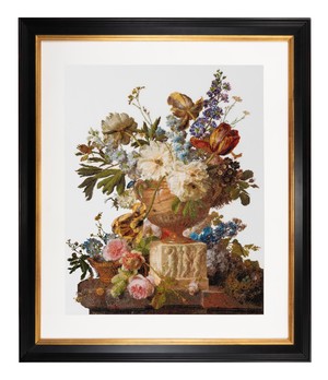 Borduurblad productfoto Borduurpakket Thea Gouverneur 'Flower Still-life with an Albaster Vase, 1783'