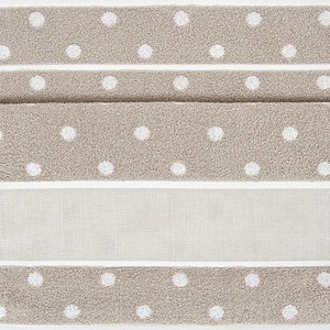 Borduurblad productfoto Rico Design badhanddoek beige polkadot