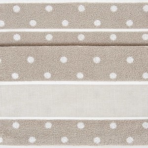 Borduurblad productfoto Rico Design badhanddoek beige polkadot